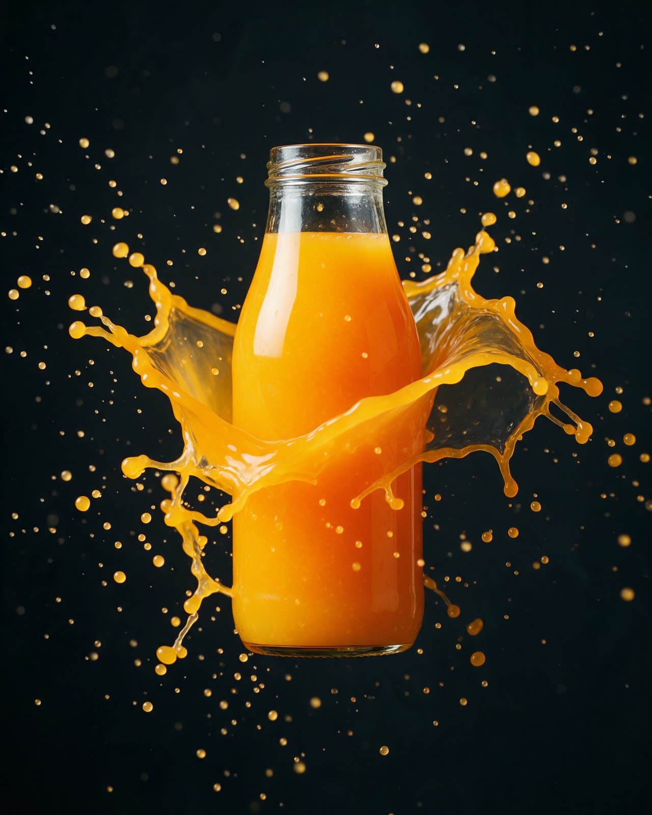 Liquid bursts around your product in slow motion.